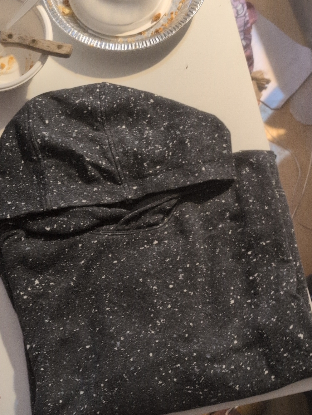 Tuff Athletics Black Speckled Hoodie - Ladies Medium